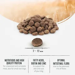Briantos Adult Mini su lašiša ir bulvėmis – begrūdė receptūra, sausas maistas šunims, < 1,4 kg — 4 nuotrauka