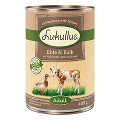 Lukullus Naturkost drėgnas maistas šunims, ekonominė pakuotė 12 x 400 g — 4 nuotrauka