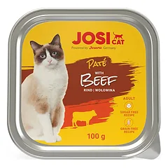 Josera JosiCat paštetas su jautiena, drėgnas maistas katėms 100 g parduotuvėje vetprekes.lt