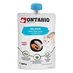 Ontario drėgnas maistas katėms su lašiša, 90 g (užsukamas)