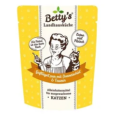 Bettys Landhausküche maišeliai katėms 6 x 250 g, papildas katėms — 2 nuotrauka