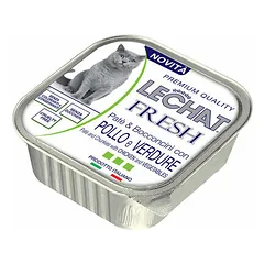 LeChat Fresh Adult paštetas ir gabaliukai su vištiena ir daržovėmis, drėgnas maistas katėms 100 g
