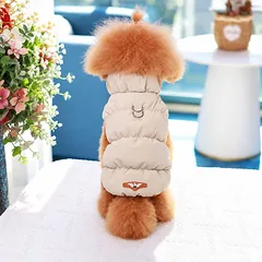 PAW COUTURE gyvūnų augintinių liemenė, kreminė,, kreminė, M dydis — 5 nuotrauka