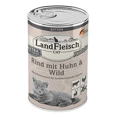 LandFleisch Cat Kitten Pastete Rind+Huhn+Wild