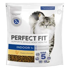 PERFECT FIT (Indoor 1+) 750g Vištienos turtingas sausas ėdalas katėms, gyvenančioms patalpose