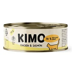 Kimo Chicken&Salmon konservai katėms su vištiena ir lašiša 24x70g