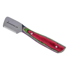 Groomer.dk Classic Trimmer Rainbow Edition - profesionalus klasikinis trimeris su spalvinga medine rankena, Vidutinis — 3 nuotrauka