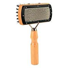 Trixie Soft Brush dvipusės šukos šunims ir katėms kailio priežiūrai, 10×18 cm