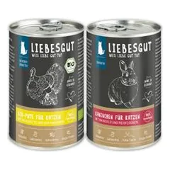 Liebesgut Katzenfutter Friss-dich-satt Paket Sensitiv 12 x 400 g