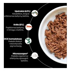 Begrūdis šlapias pašaras šunims su upėtakiu ir kriliu, 85 g | 1 — 3 nuotrauka
