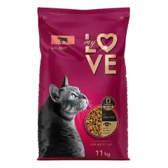 MY LOVE visavertis pašaras katėms su jautiena, 11 kg
