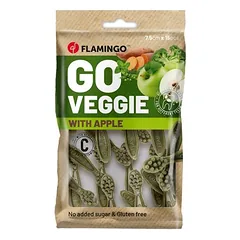 Flamingo Hundesnack Veggie Zahnbürste mit Apfel grün