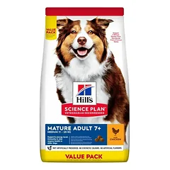 Hills Science Plan Mature Adult 7+ Medium With Chicken sausas maistas vidutinio dydžio šunims, su vištiena, 18 kg