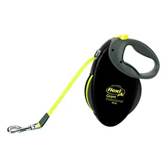 flexi pavadėlis Giant Professional 10 m, juoda / neoninė geltona