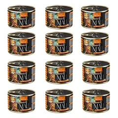 MAU Ančių filė su mangais ir laukinėmis rožėmis, 12 x 185 g, šlapias maistas kačiukams