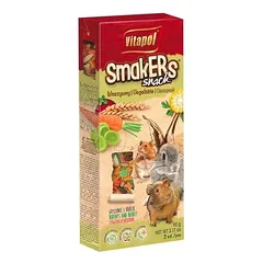 VITAPOL SMAKERS SKANĖSTAS TRIUŠIAMS IR GRAUŽIKAMS SU DARŽOVĖMIS 90G (2 VNT)