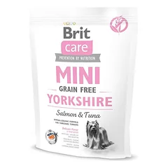 Brit Care Mini Salmon & Herring Grain Free visavertis sausas maistas Jorkšyro terjerams ir mažų veislių šunims, 400 g
