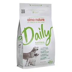 Almo Nature Daily Dog All Breads sausas maistas suaugusiems šunims su ėriena, vištiena ir ryžiais, 1.2 kg