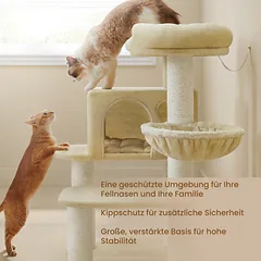 Kačių draskyklė su 6 storomis kolonėlėmis 112 cm — 2 nuotrauka