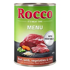 Rocco Menü drėgnas maistas šunims, ekonominė pakuotė 24 x 400 g / 800 g, 400 - 499 g — 4 nuotrauka