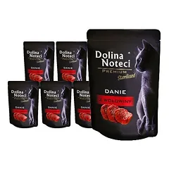 DOLINA NOTECI Premium Danie z wołowiny dla kotów sterylizowanych 10x85 g