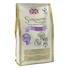 Simpsons Premium Puppy Sensitive & Potato - maistas jautriems šuniukams, lašiša ir bulvės, Salmon / 2kg — 2 nuotrauka