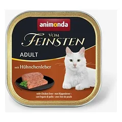 Animonda Vom Feinsten Cat Adult su vištienos kepenėlėmis, drėgnas maistas katėms 100 g