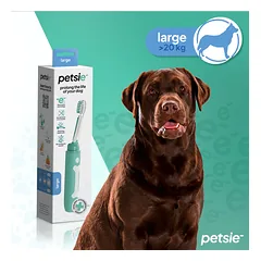DOGSLIFE Petsie Revolutionary Toothbrush elektrolitinis dantų šepetėlis didelių veislių šunims, L — 3 nuotrauka