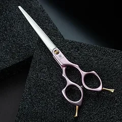 Jargem Asian Style Light Straight Scissors - labai lengvos, tiesios žirklės korėjietiško stiliaus kirpimui., Fioletowy / 6,5" — 5 nuotrauka