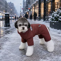PAW COUTURE gyvūnų augintinių kombinezonas, tamsiai raudonas, tamsiai raudonas, 2XL dydis — 5 nuotrauka