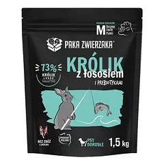 PACK OF ANIMALS Seventh Heaven sausas triušių ėdalas su lašiša M 1,5 kg