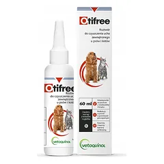 Vetoquinol Otifree 60 ml ausų valymo tirpalas šunims ir katėms