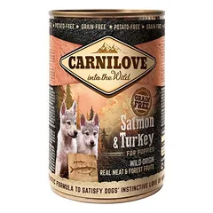 CARNILOVE Wild Meat Salmon & Turkey lašiša ir kalakutiena šuniukams 400 g