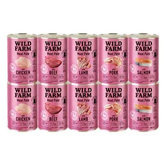 WILD FARM Pate Mišrių skonių 10x400g