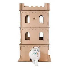 Canadian Cat Company Katzenhöhle Katzenburg XL aus Wellpappe