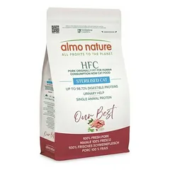 Almo Nature Cat HFC Our Best Sterilised su kiauliena, sausas maistas katėms 1,2 kg — 1 nuotrauka