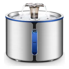 Applicable à BOORCA Fontaine chat acier inox 304 2,5L ultra silencieuse