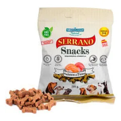 Mediterranean Natural Serrano Snacks skanėstai su lašiša ir tunu šunims - Pet24