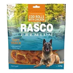 Rasco Premium Dog Soft Snack Cod Rolls with Chicken 500 g nuotrauka