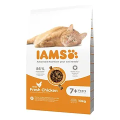 IAMS Cat Senior Chicken sausas maistas katėms virš 7 metų su vištiena, 10 kg