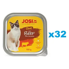 JOSERA JosiCat Jautienos paštetas katėms 32x100g