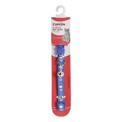 Camon antkaklis katėms su varpeliu “Širdelės”, reguliuojamas 20-30 cm, 1 cm pločio