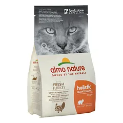 Almo Nature Holistic With Fresh Meat sausas maistas suaugusioms katėms su kalakutiena, 400 g