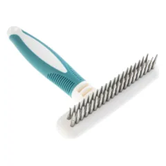 Gimdog Dematting Rake Double 11x16,5cm grėblys su 2 eil. stambių sukamų dantų