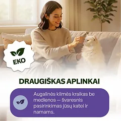 Natūralus manioko šaknies kačių kraikas, 2,6 kg/6 l — 3 nuotrauka