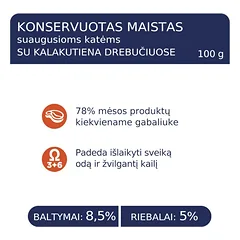 CLUB 4 PAWS Premium konservai suaugusioms katėms su veršiena 100g x 24 — 2 nuotrauka