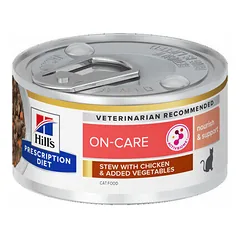 Hills Prescription Diet Cat On-Care Chicken & Vegetables 82g konservi kaķiem (sautējums)
