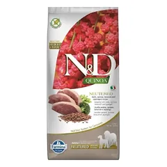 FARMINA N&D QUINOA - DOG Dry NEUTERED Duck Broccoli&Asparagus ADULT MED&MAX 12 kg