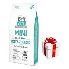 BRIT CARE Mini Grain-Free Light&Sterilised 7kg + STAIGMENA ŠUNIUI