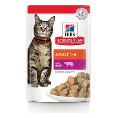 Hills Science Plan Adult Beef konservai suaugusiems katėms su jautiena, 12 x 85 g